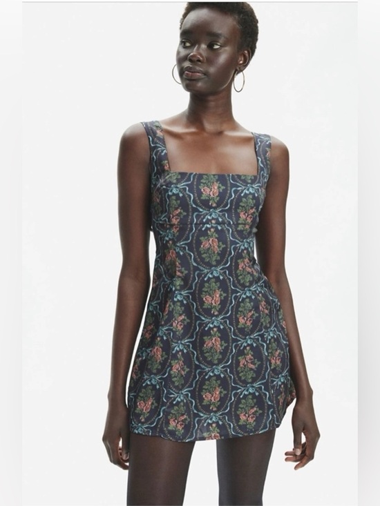 Urban Outfitters Dresses & Skirts - Urban Outfitters Floral Satin Mini Dress with Double Bow Back- szX-Large -NWT